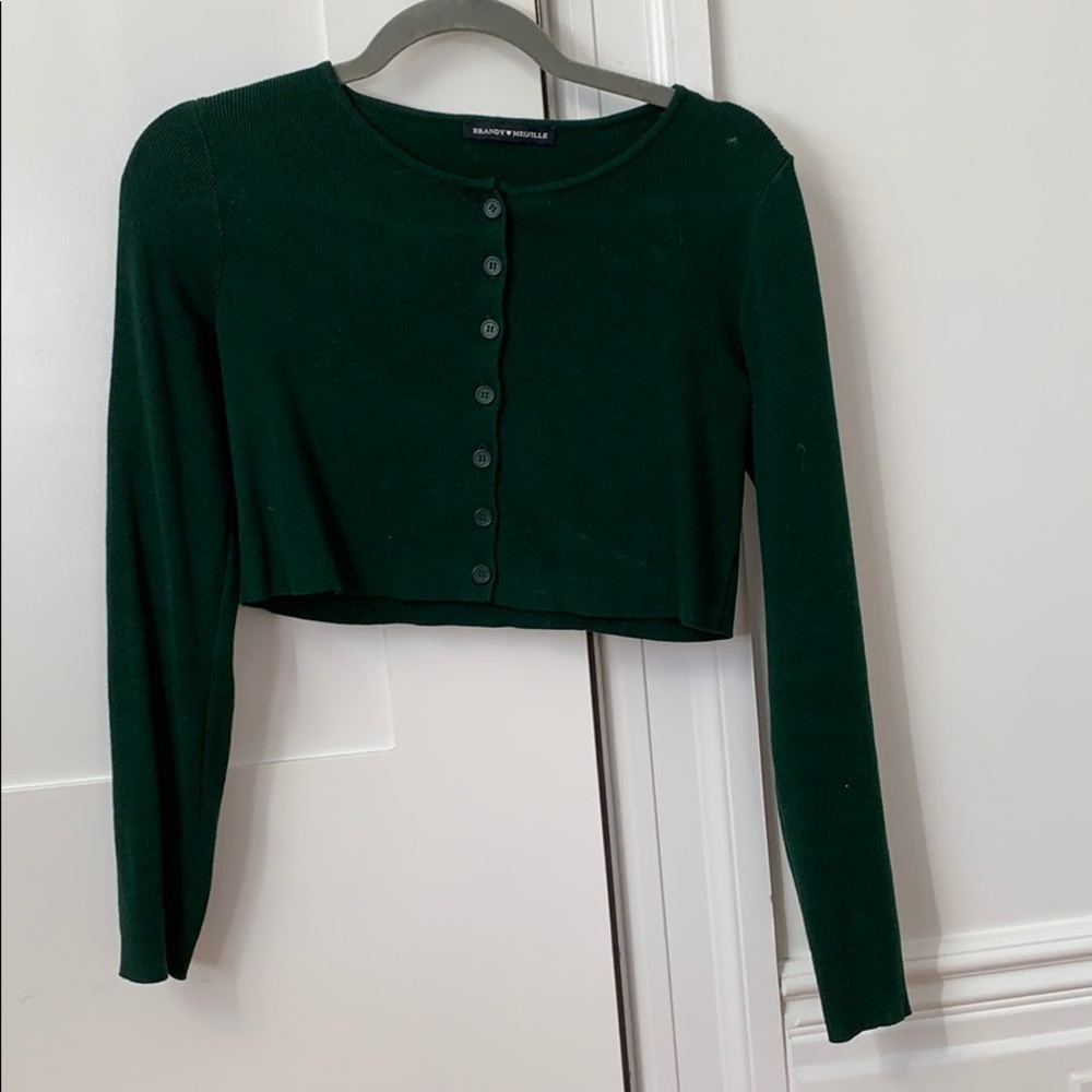 COPY - Brandy Melville green cropped cardigan